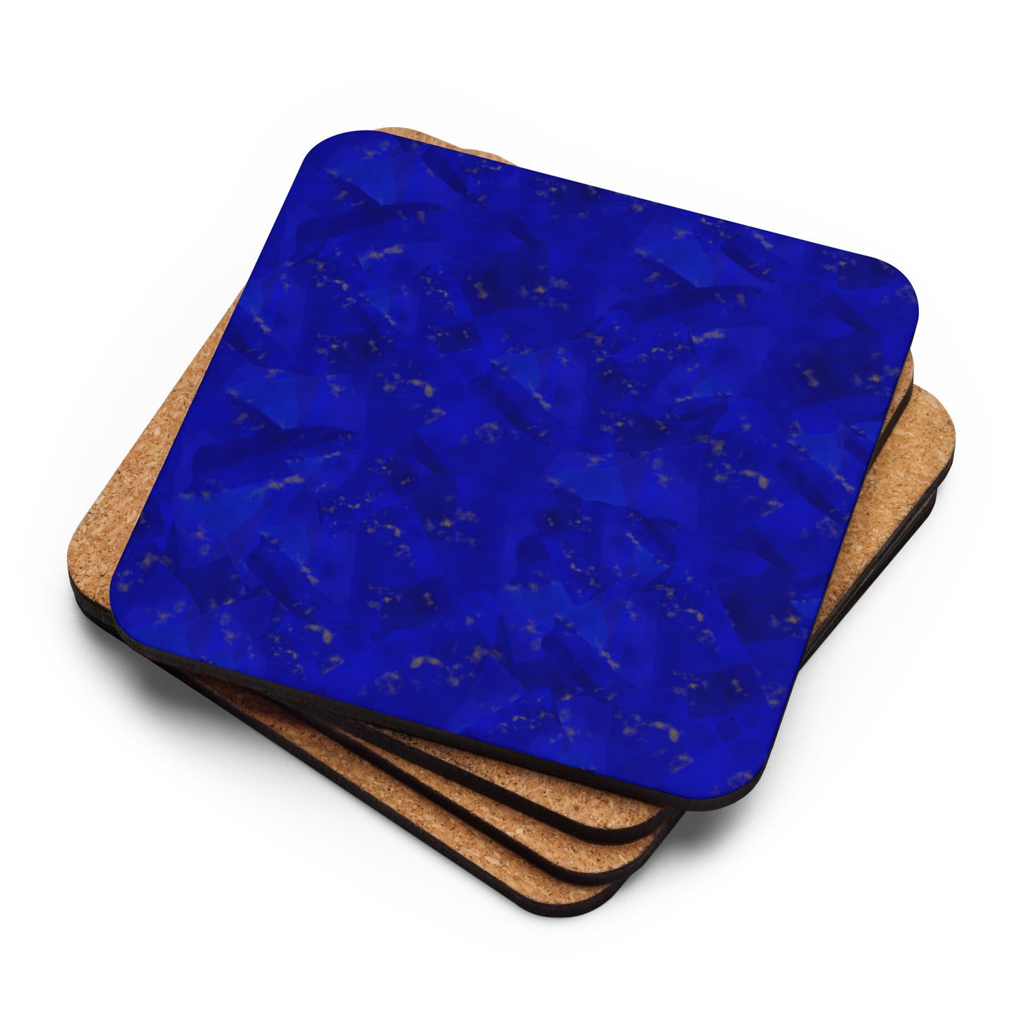 Lapis Lazuli Cork-Back Coaster