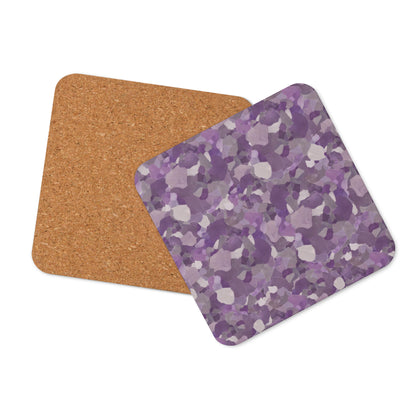 Amethyst Cork-Back Coaster