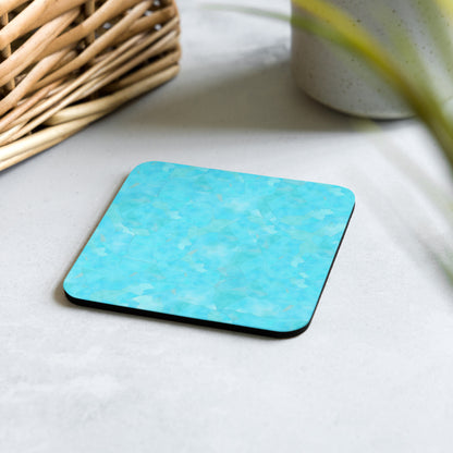 Turquoise Cork-Back Coaster