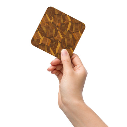 Tigers Eye Cork-Back Coaster