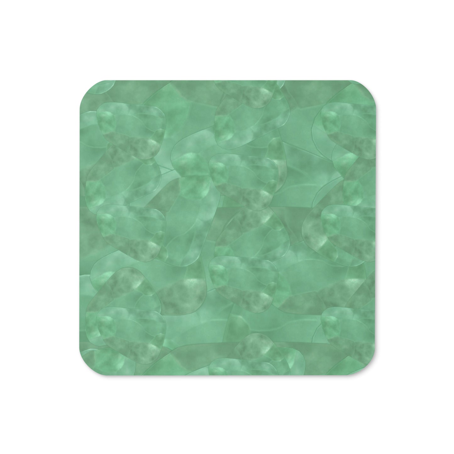 Green Aventurine Cork-Back Coaster