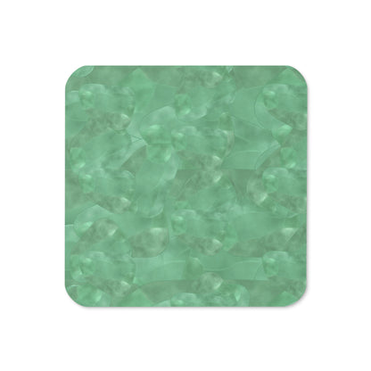 Green Aventurine Cork-Back Coaster