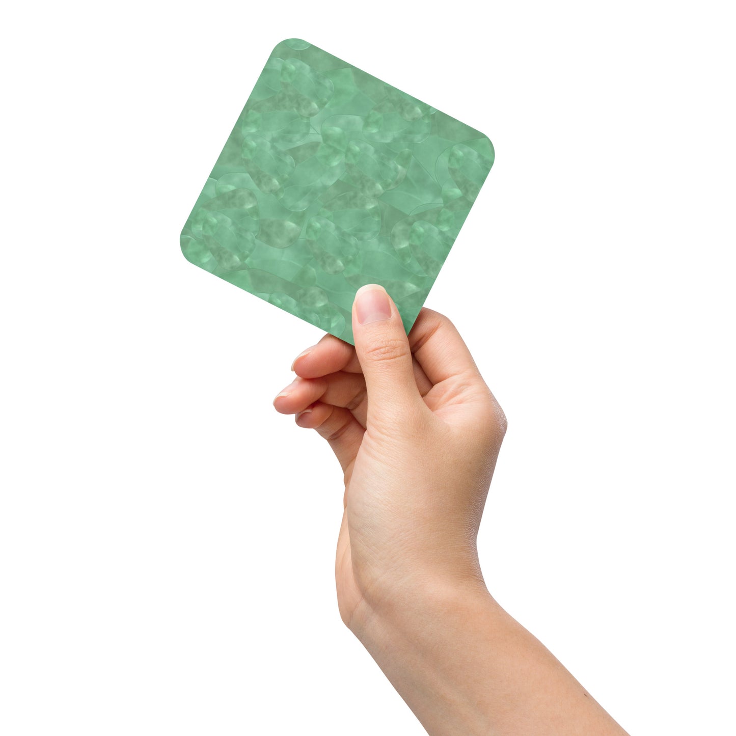 Green Aventurine Cork-Back Coaster