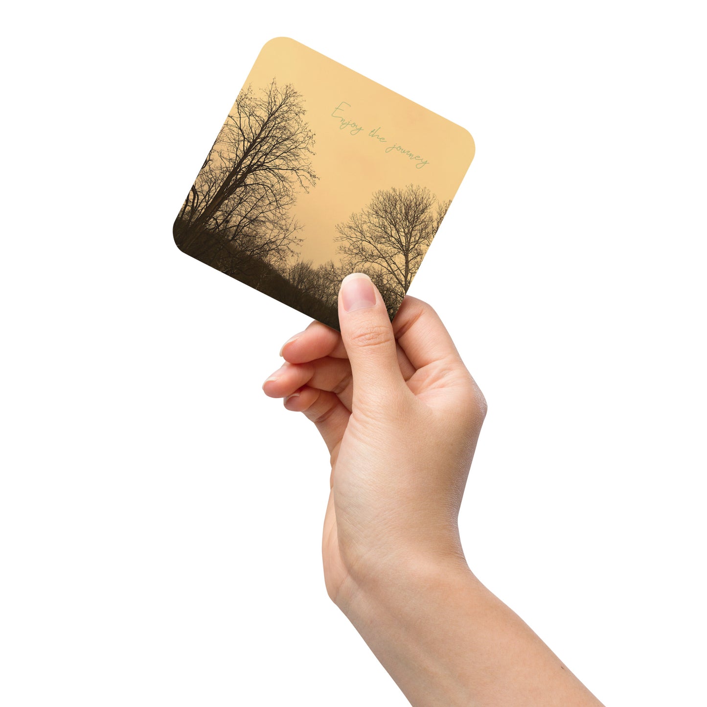 Enjoy The Journey Cork-Back Coaster