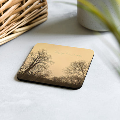 Enjoy The Journey Cork-Back Coaster