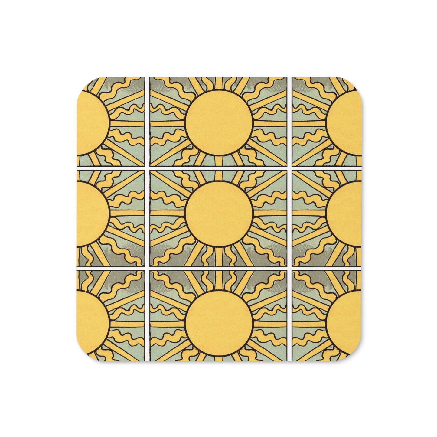 The Sun Cork-Back Coaster