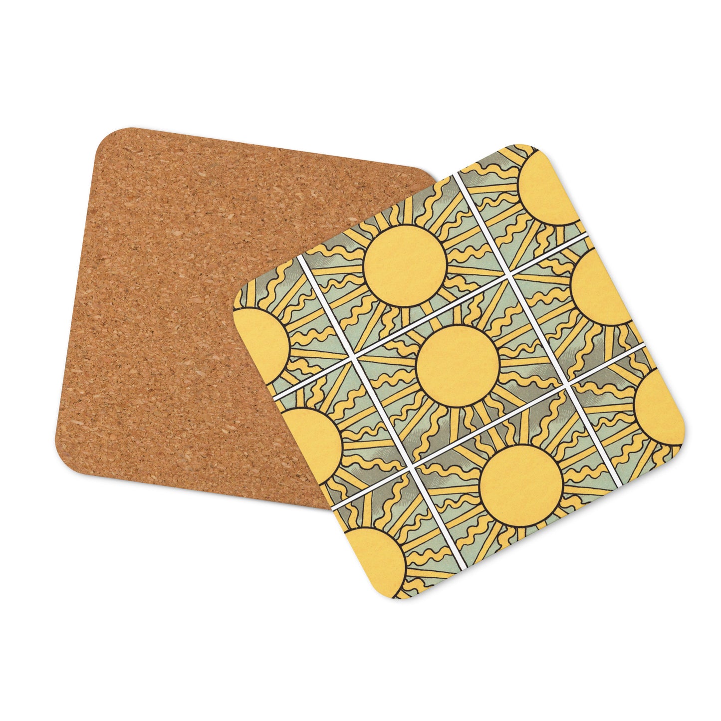 The Sun Cork-Back Coaster
