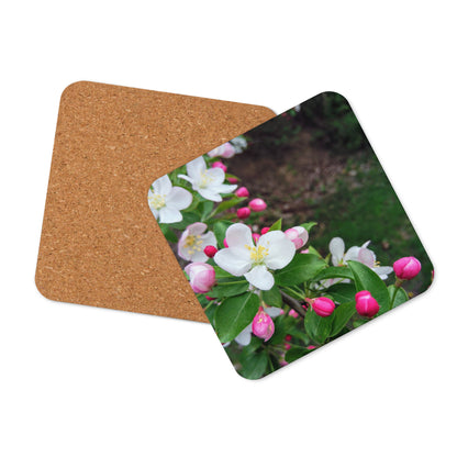 Spring Blossom Cork-Back Coaster