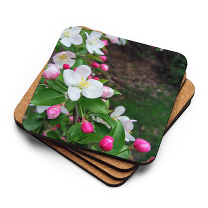Spring Blossom Cork-Back Coaster