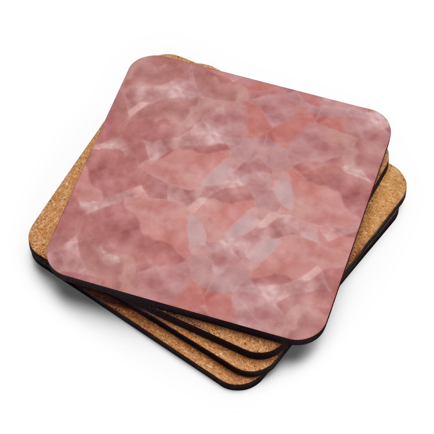 Rose Quartz Cork-Back Coaster
