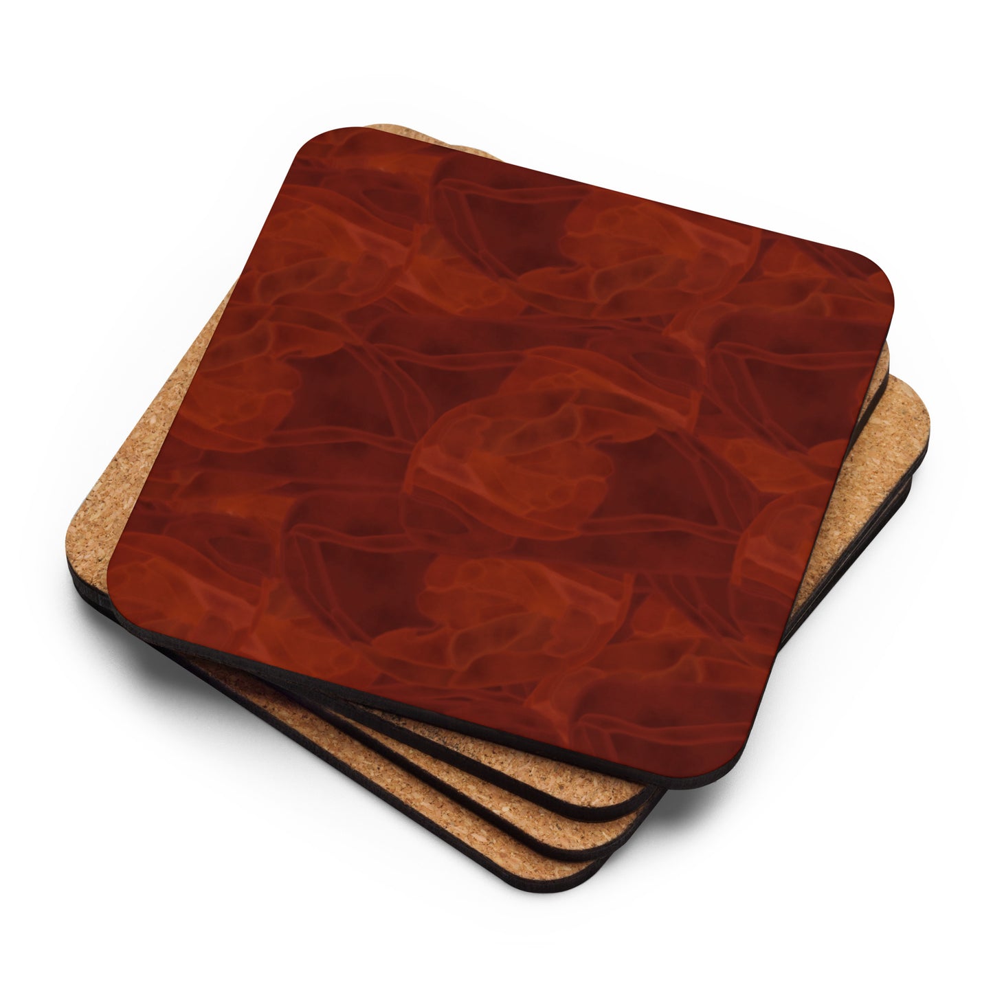 Red Jasper Cork-Back Coaster