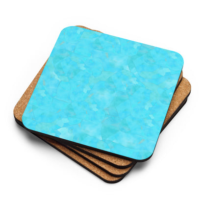 Turquoise Cork-Back Coaster