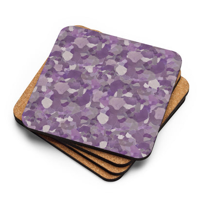 Amethyst Cork-Back Coaster